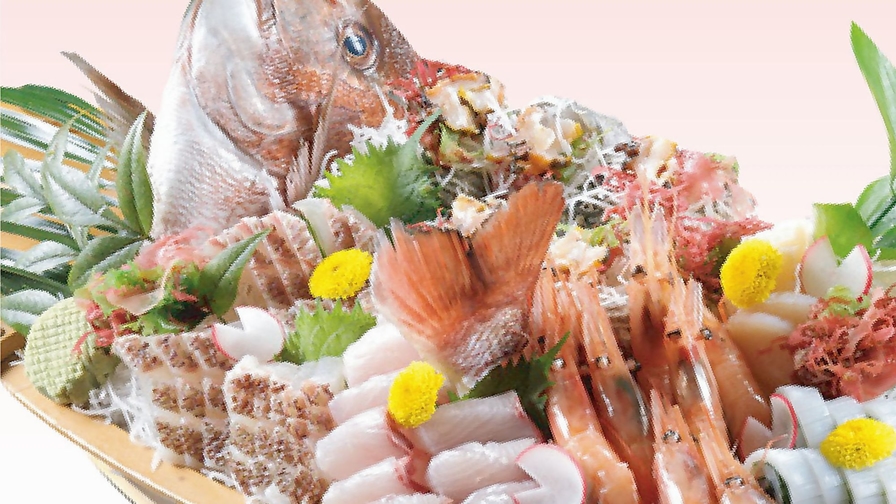 【舟盛コース】日本海直送のピチピチ旬魚をドーンと盛り込んだグルメ会席！(舟盛：4名以下は皿盛)